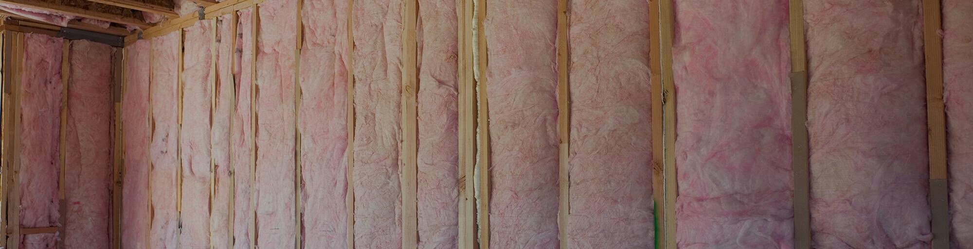 Newly installed attic insulation in Massachusetts home