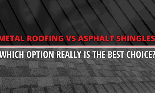 background of metal and shingle roofing