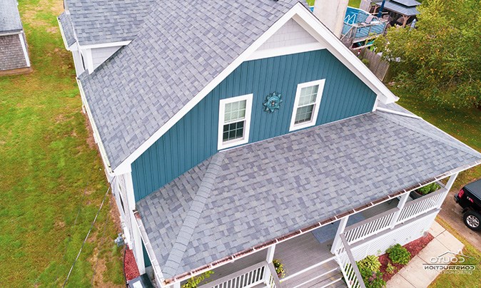 New siding installation on Rhode Island home