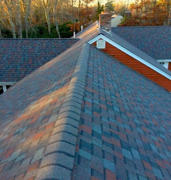 multi colored roof replacement project