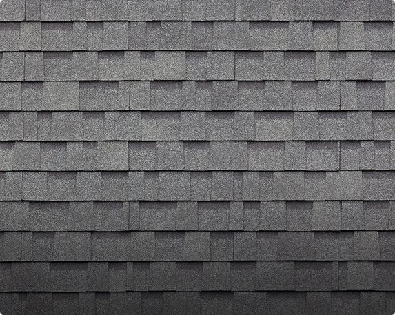 Grey asphalt roofing shingles